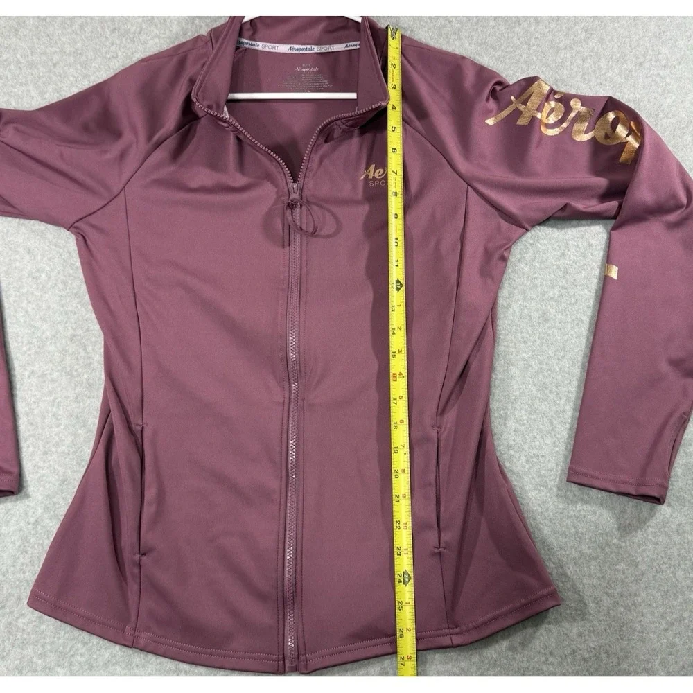 Aéropostale Sport Jacket Women's‎ Size XL Purple Pockets Thumb Holes Full Zip - Picture 6 of 8